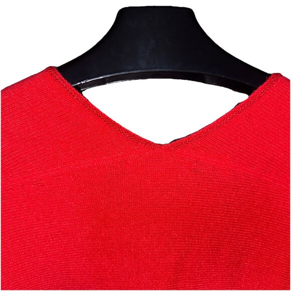 NWT Lilly Pulitzer Size XL Ruby Red Sevie Sweater Dolman Sleeve V-Neck Easy Fit - Picture 10 of 12